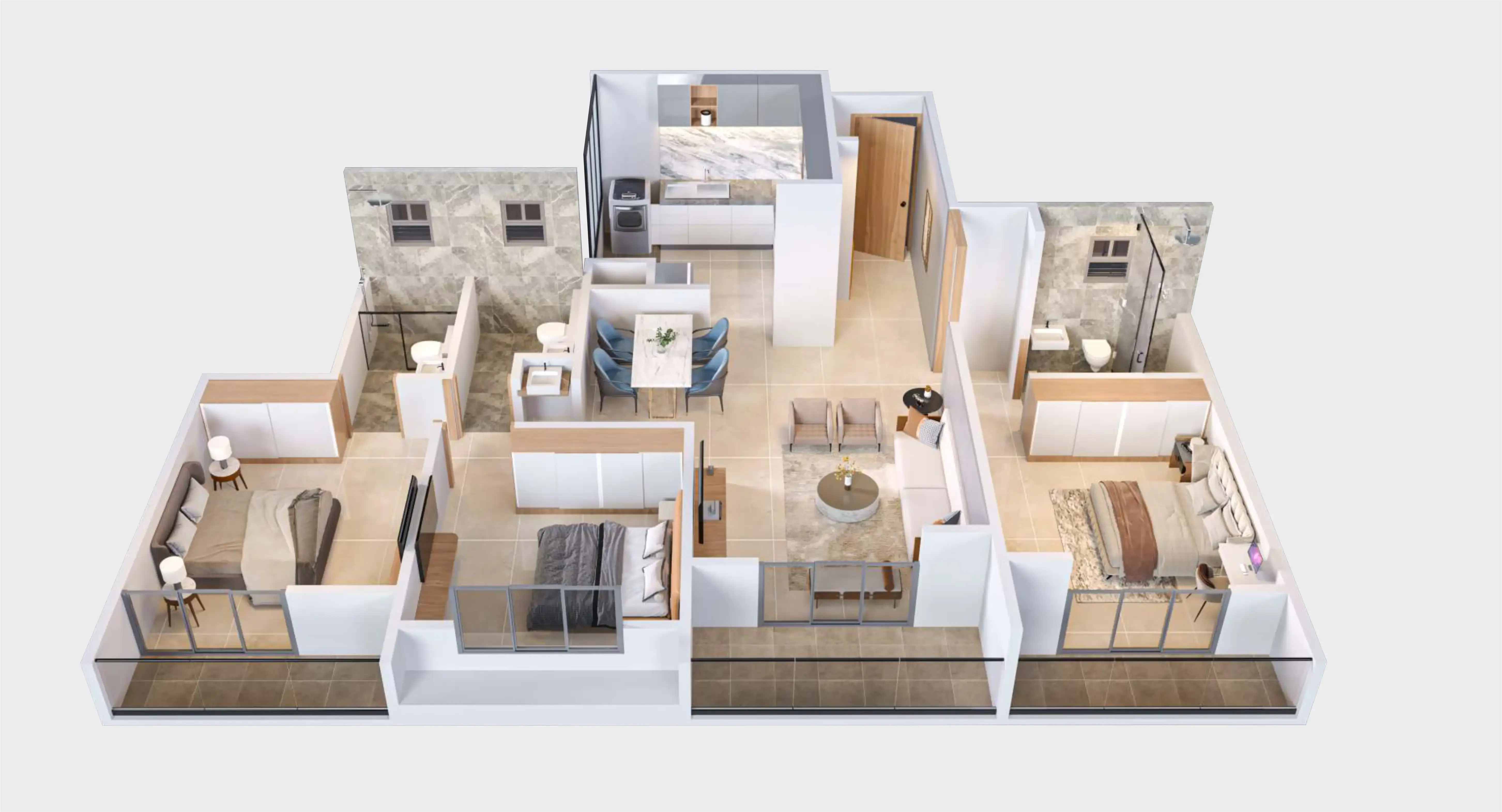 2 BHK Floor Plan